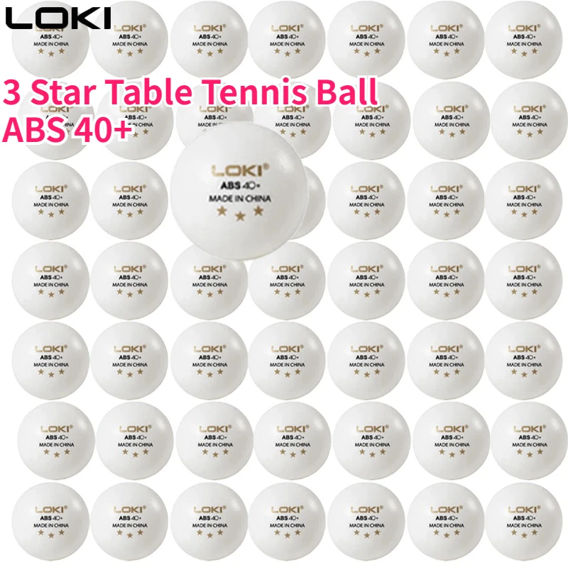 LOKI 3-Star Ping Pong Balls ABS 40+ Seamed Professional Training Table Tennis Balls High Bounce Durable for Club Training Balls