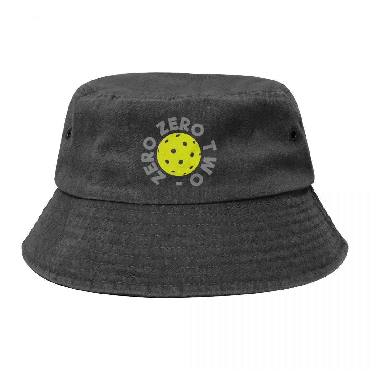 Summer Beach Headtwear Zero Zero Two Pickleball Cotton Denim Bucket Hats Men Women Paddle Sport Lover Fisherman Cap For Sport