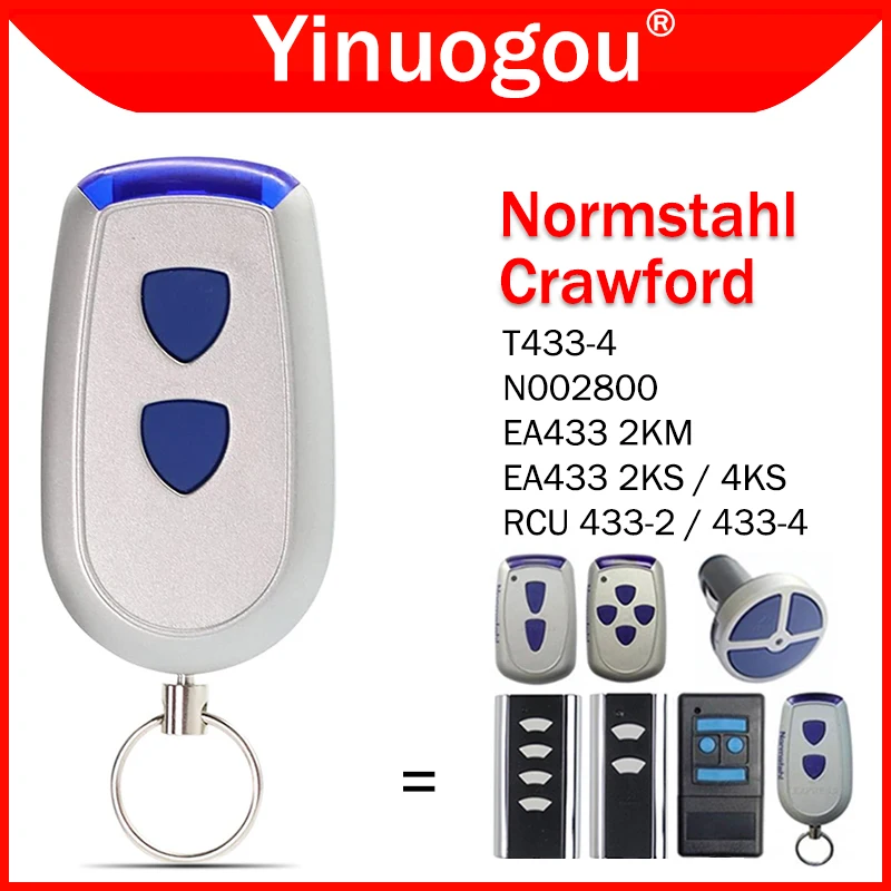 Normstahl / Crawford Standard Steel EA433 2KM 2KS 2K 4K RCU433 T433-4 N002800 Garage Door Remote Control 433.92MHz Rolling Code