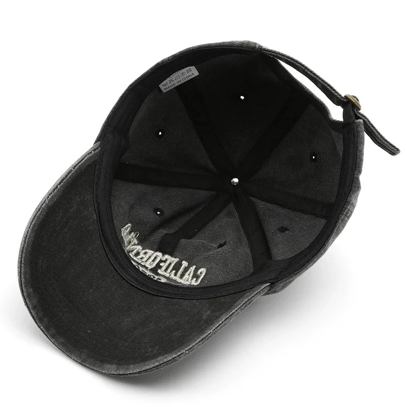 Modische, lässige Baseballkappe für Damen und Herren, Baumwolle, weiche Hüte, Unisex, Los Angeles-Stickerei, Snapback-Mütze, Wandern, Sonnenschutzkappen – Detail 5