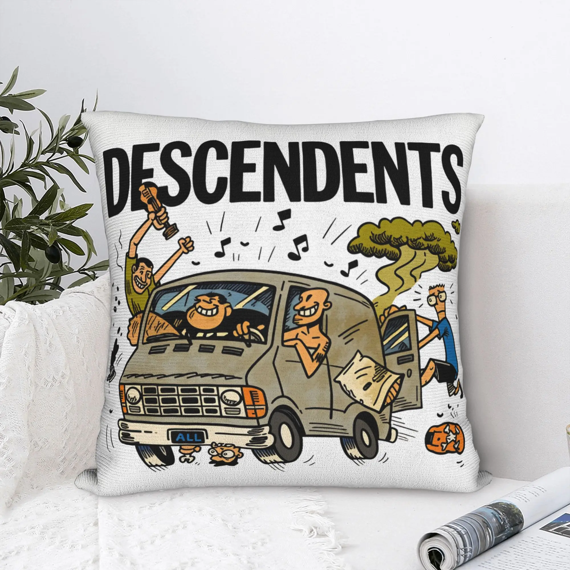 Pillow Case Descendents Milo Goes to College Square  Pillow Cover For Living Room Sofa Funny Pillowcases