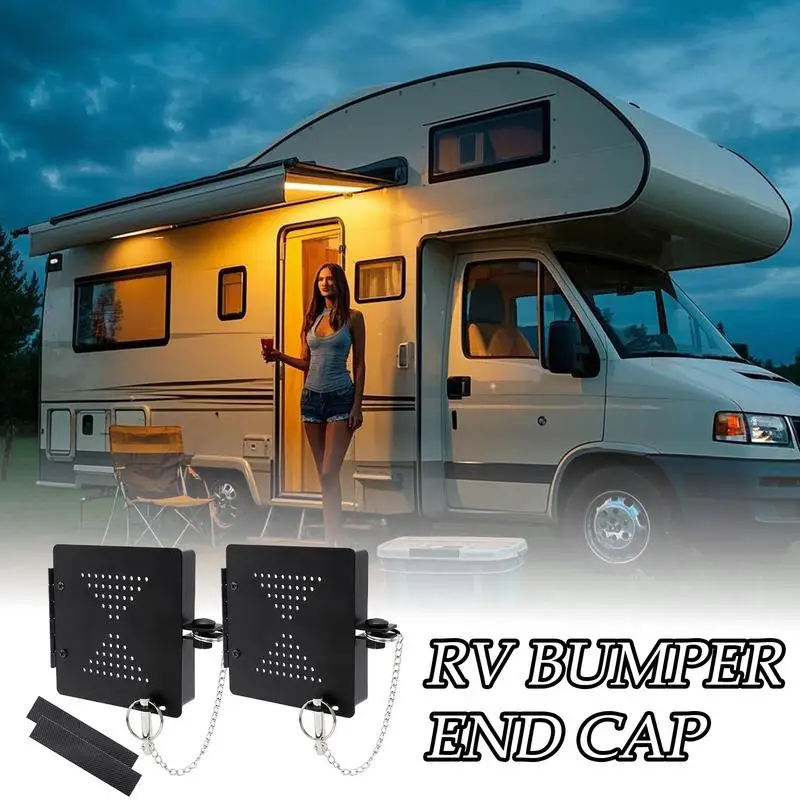 

Торцевая заглушка бампера для автофургона, защита для труб, 2 шт., торцевые заглушки для канализационного шланга, износостойкая защитная заглушка, запасные части для 4-дюймового квадрата