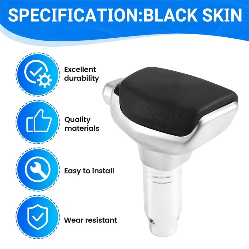 Well 1PC Black Skin Car Shift Head Shift Handball Cross Border Gear Modification Accessories For Nissan Auto Yacht