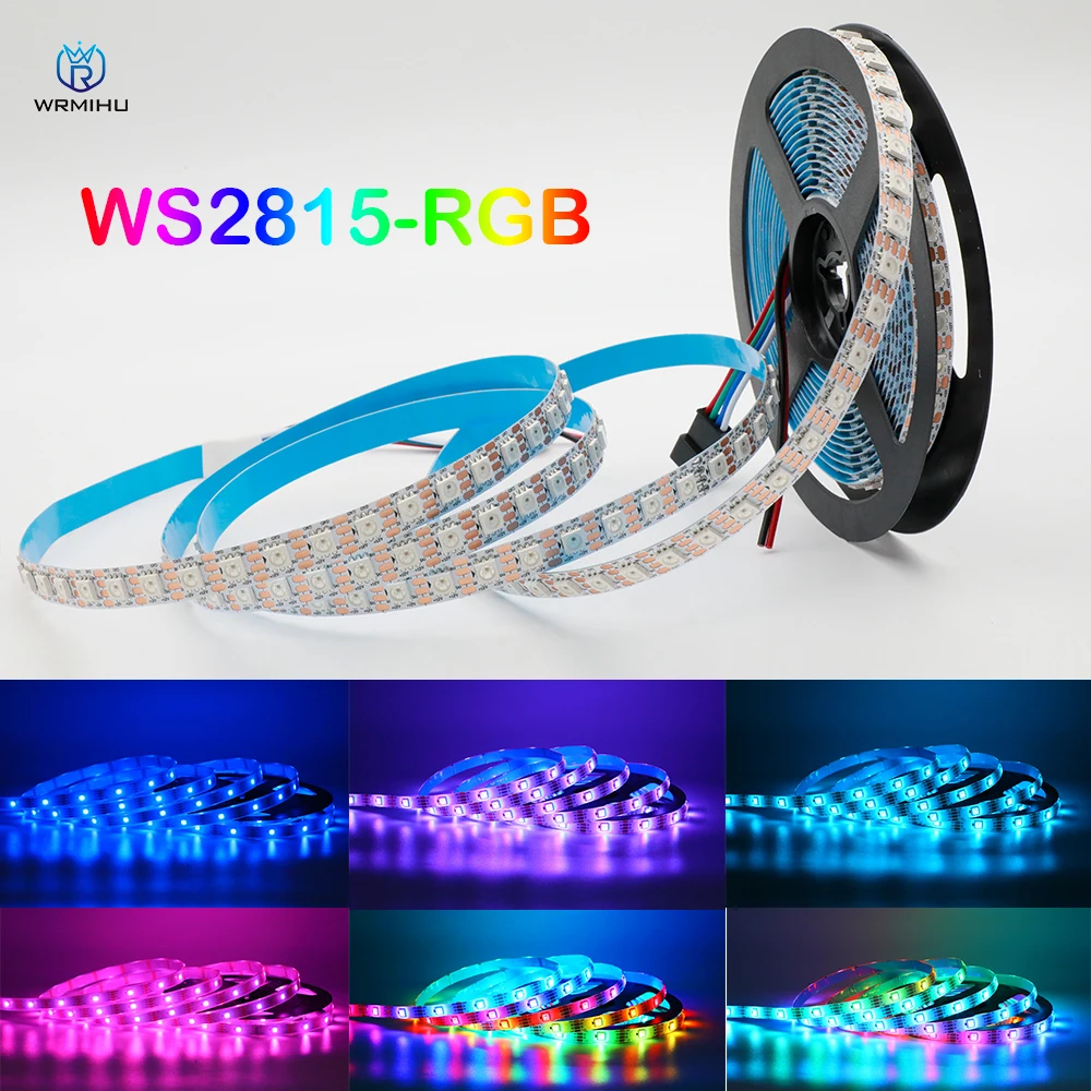 

12V WS2815 5050 RGB/White/Warm White Dual Signal Programming Individually Addressable Flexible Magic Smart Led Pixel Strip Light