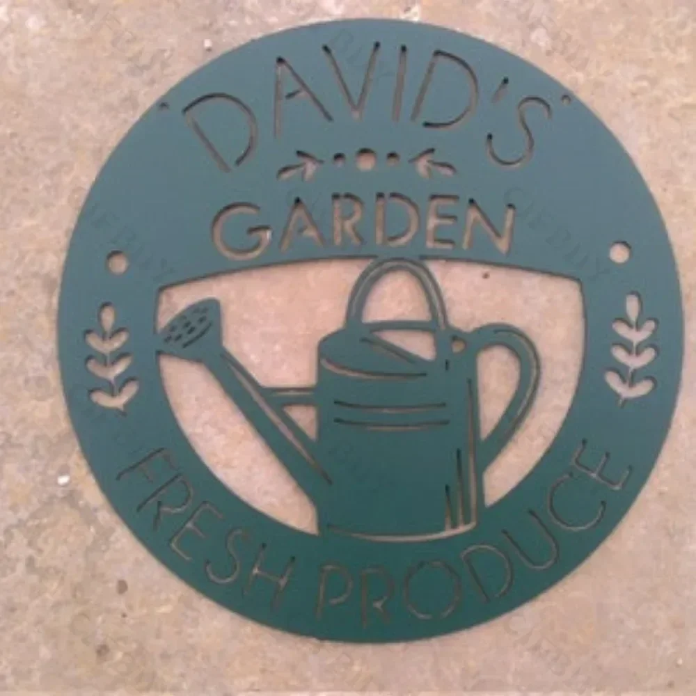 Custom Metal Garden Sign, A Tribute To Fresh Produce. A Hanging Ornament,Showcasing Garden Beauty and Bounty in Delightful Decor