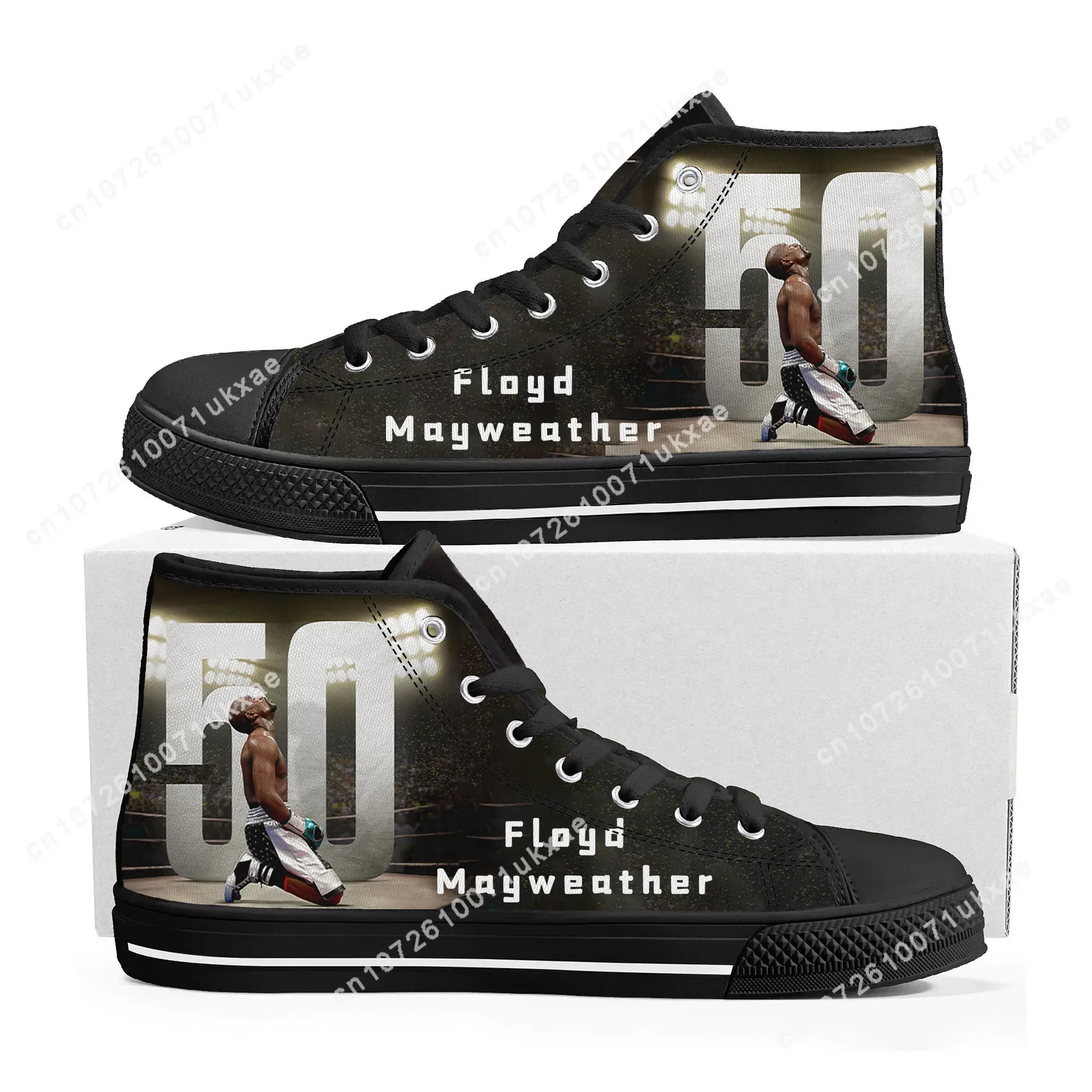 F-Floyd M-Mayweather U-Undefeated B-Boxing High Top Sneakers Mens Womens Teenager Canvas Sneaker Casual Custom Made Shoes