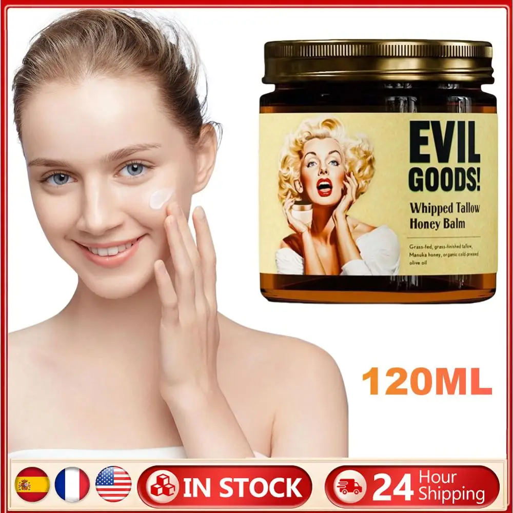 

120ml Beef Tallow Cream Beef Tallow Balm Nourishing Face Cream Face & Body Moisturizer Cream for All Skin Types