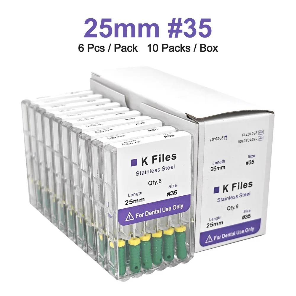 ELIJAH 60Pcs Dental K Dateien 21mm/25mm Edelstahl Hand Verwenden Wurzel Kanal Dateien Endodontie Instrumente zahnarzt Behandlung Werkzeuge