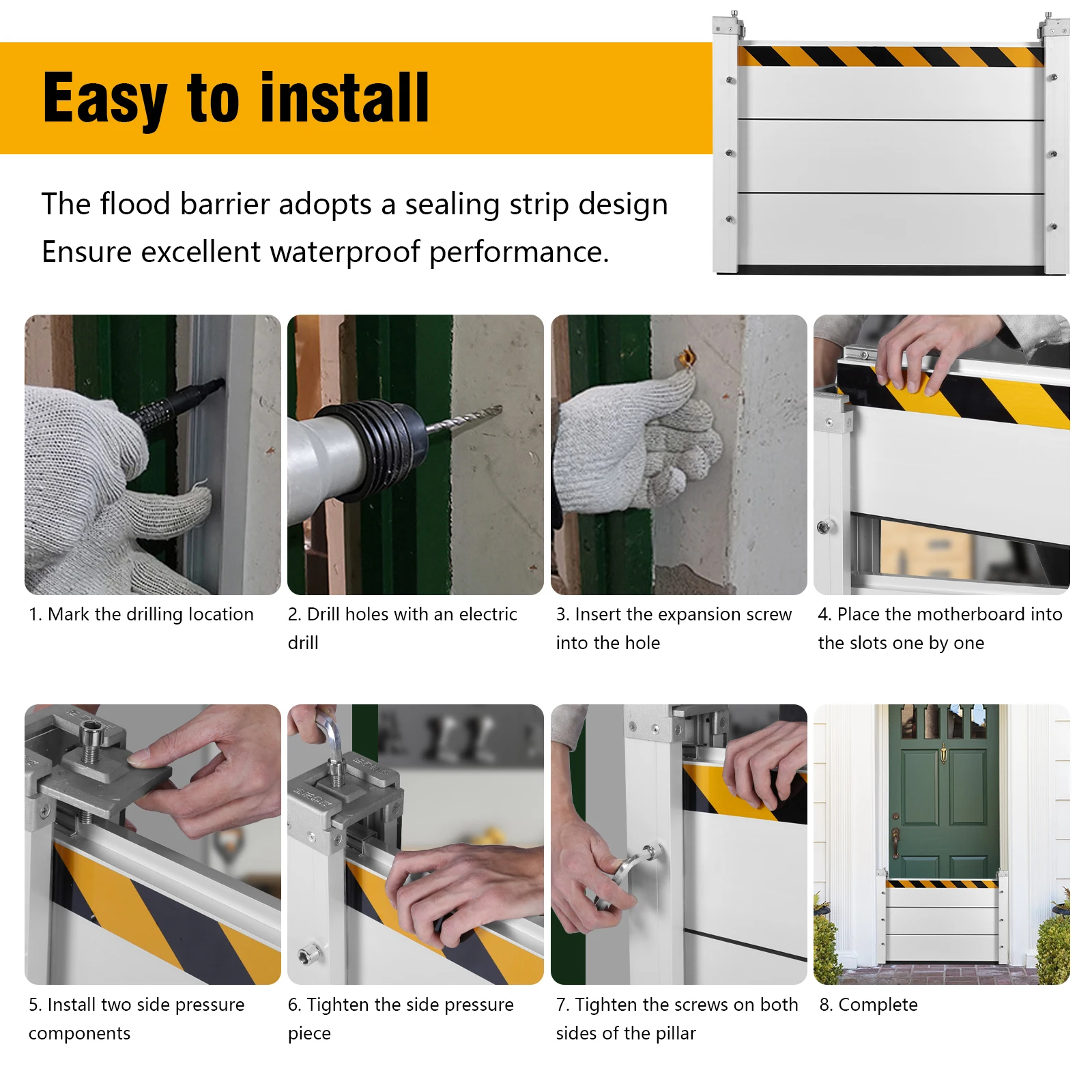 

Временная система защиты от наводнений: многоразовые многофункциональные противопаводковые заграждения, складные для использования на воротах, в метро, на заводах, в гаражах, на дорогах