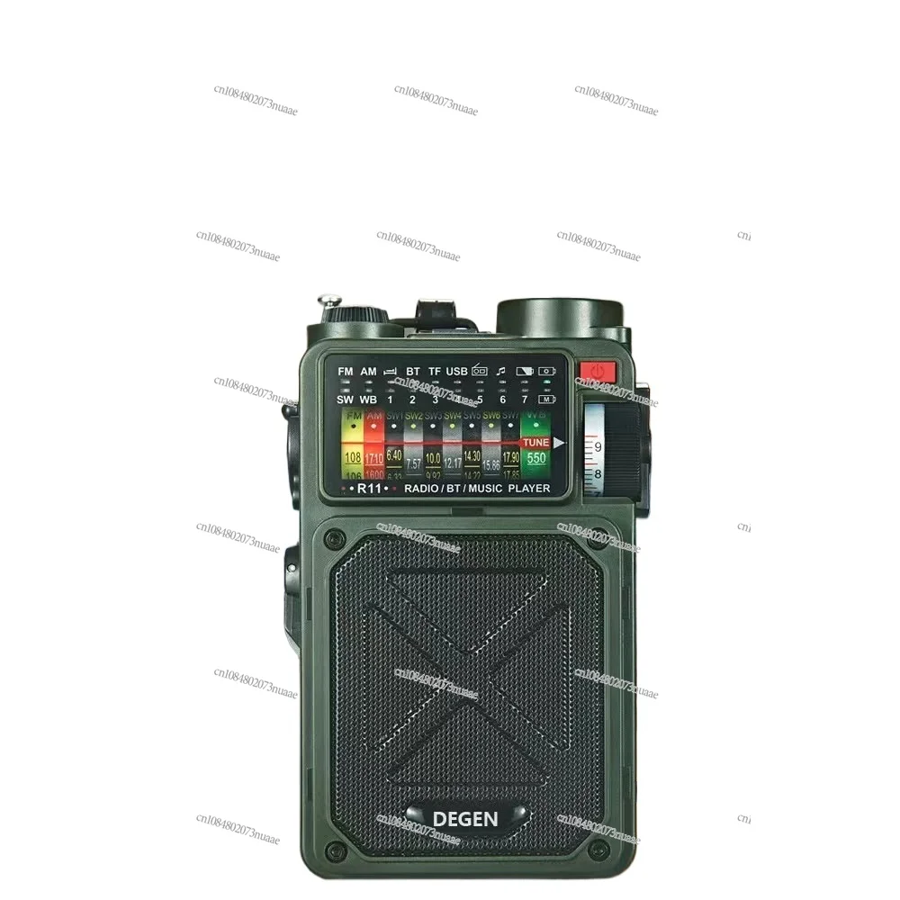 Dejin R11 multi-function emergency portable outdoor Bluetooth TF card USB playback full-band solar radio