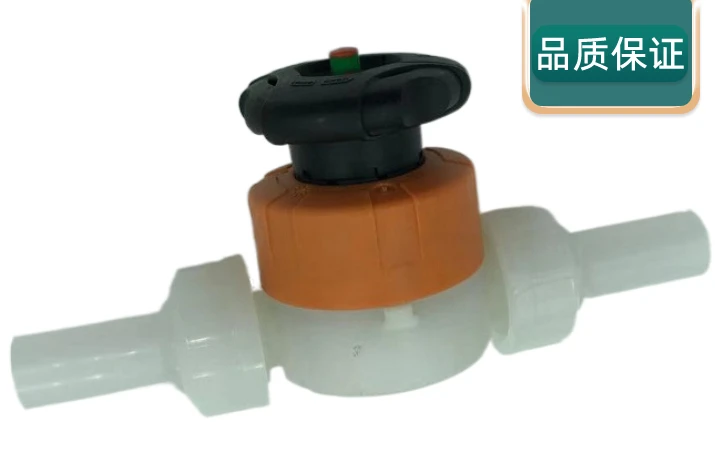 Manual control valve, double acting, flexible joint, hot melt butt welded diaphragm valve, PVDF/PVC/PPH