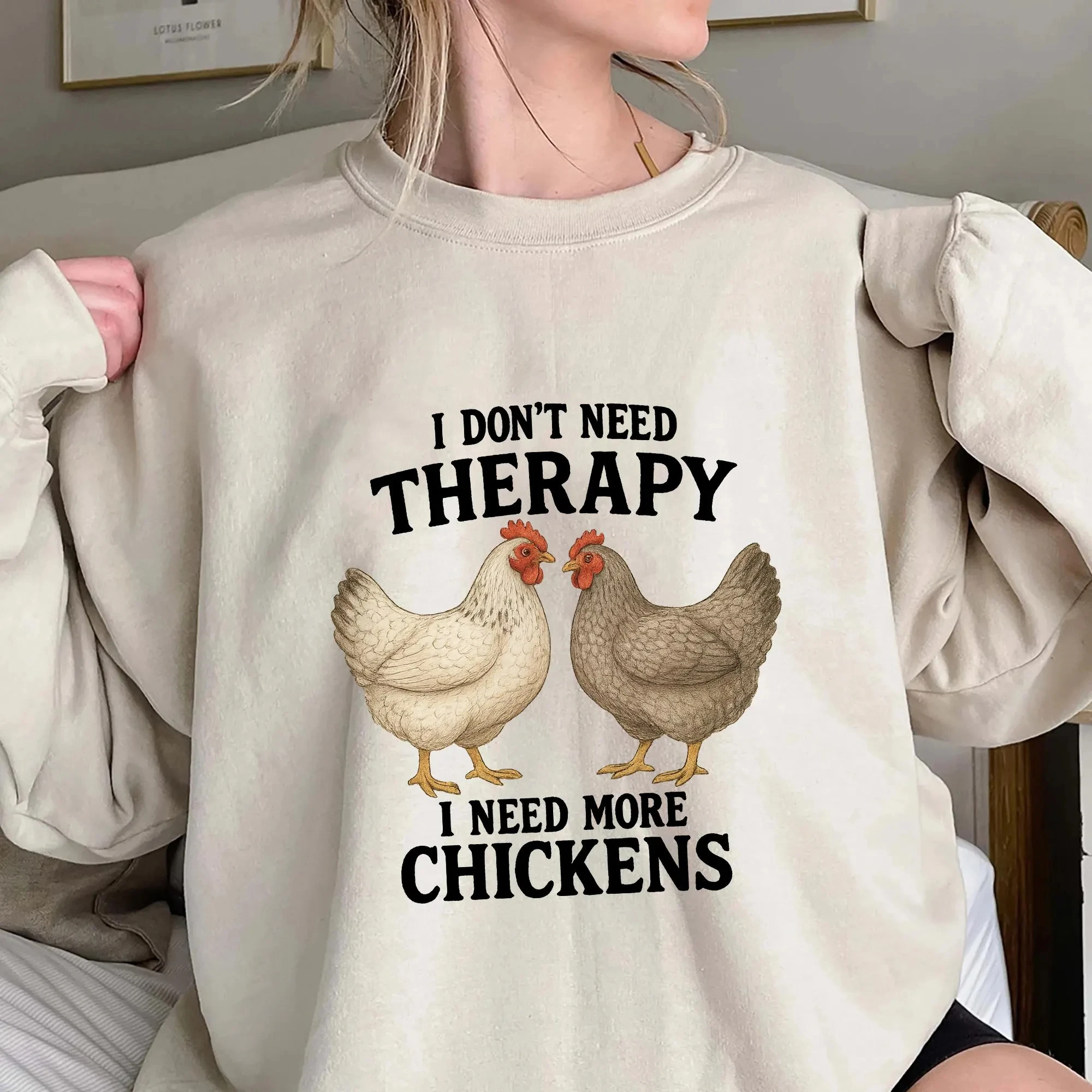 

Я не нужна терапия, рубашка с цыплятами, трендовая футболка унисекс, подарок для любителей курицы