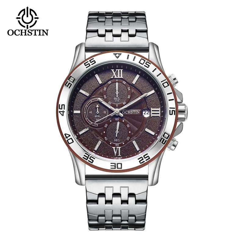 

OCHSTIN* New Men's Quartz Watch Fashion Large Dial Casual Style Steel Belt Sports Watch