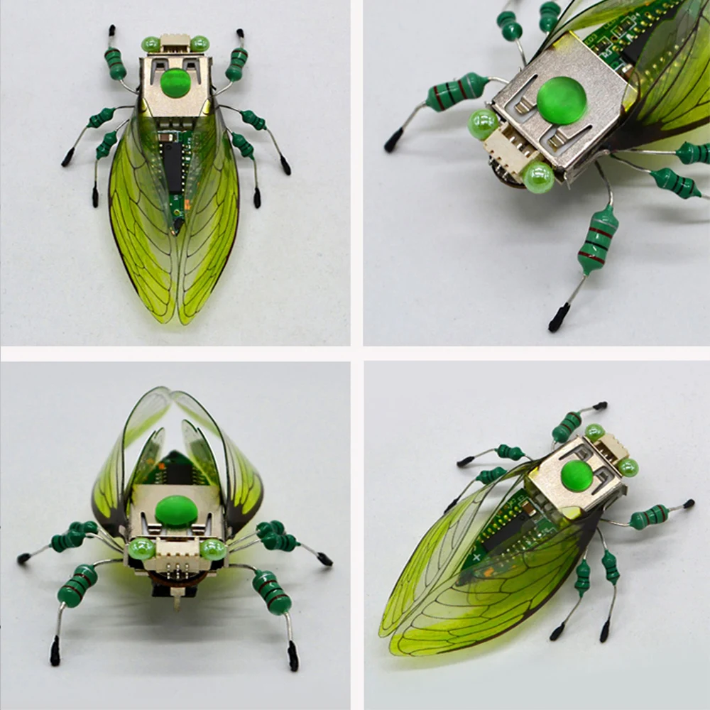 Modelo de cigarra, maquinaria de Metal, rompecabezas, juguetes científicos para niños, Kit de aprendizaje tecnológico STEM DIY, juguetes educativos