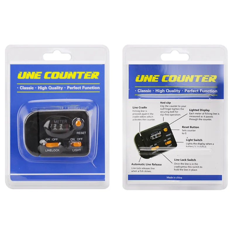 Digital Fishing Line Counter Display 0-99.9M Clip On Depth Finder Bearing Lighted Line Gauge for Jig Ice Trolling Casting Tackle view 6