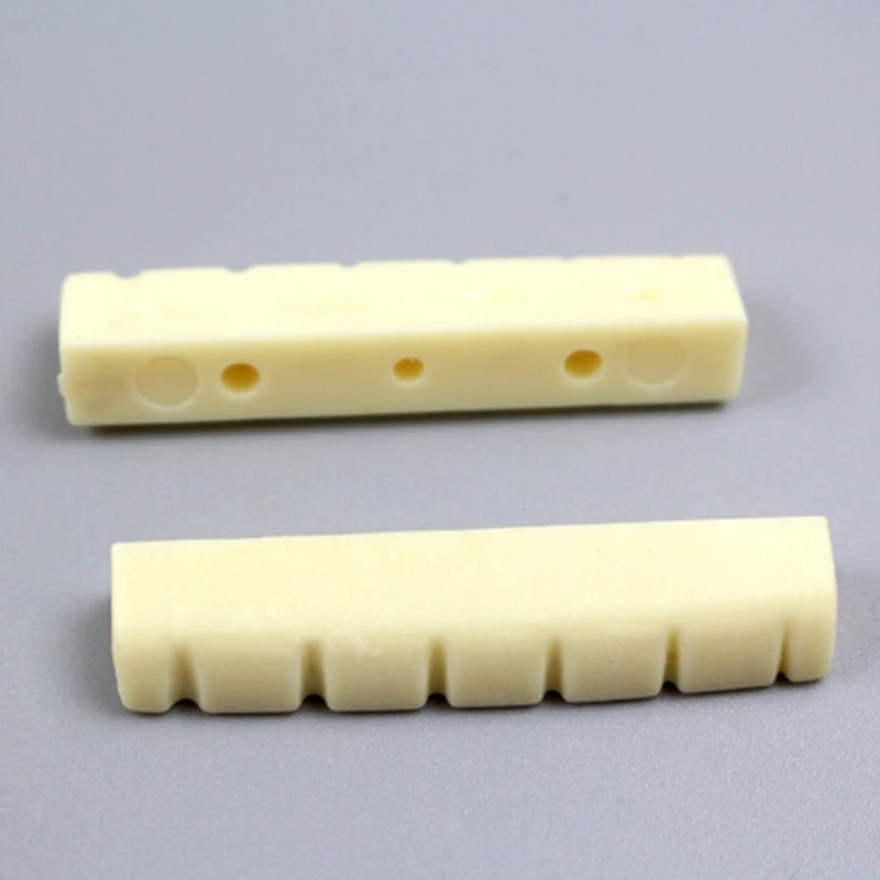 4pcs Artificial Bone Nut For Electric Guitar Plastic Nut Saddle Guitar Accessories White Black Guitar String Pillow