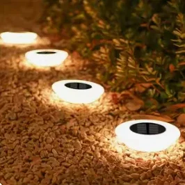 

Garden Ground Solar Lights 14 LED Round ABS White/Warm IP65 Waterproof Polysilicon Garden Court Yard Decoration Stake Lamps