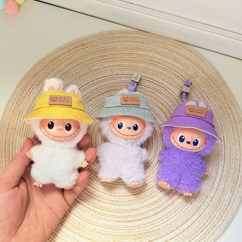 Clothes For 4th Gen LABUBU 10cm Pin For Love Series 4.0 Gen Mini Hat Accessories Hanging Decor Pink Heart Hat Yellow Hat - view 2