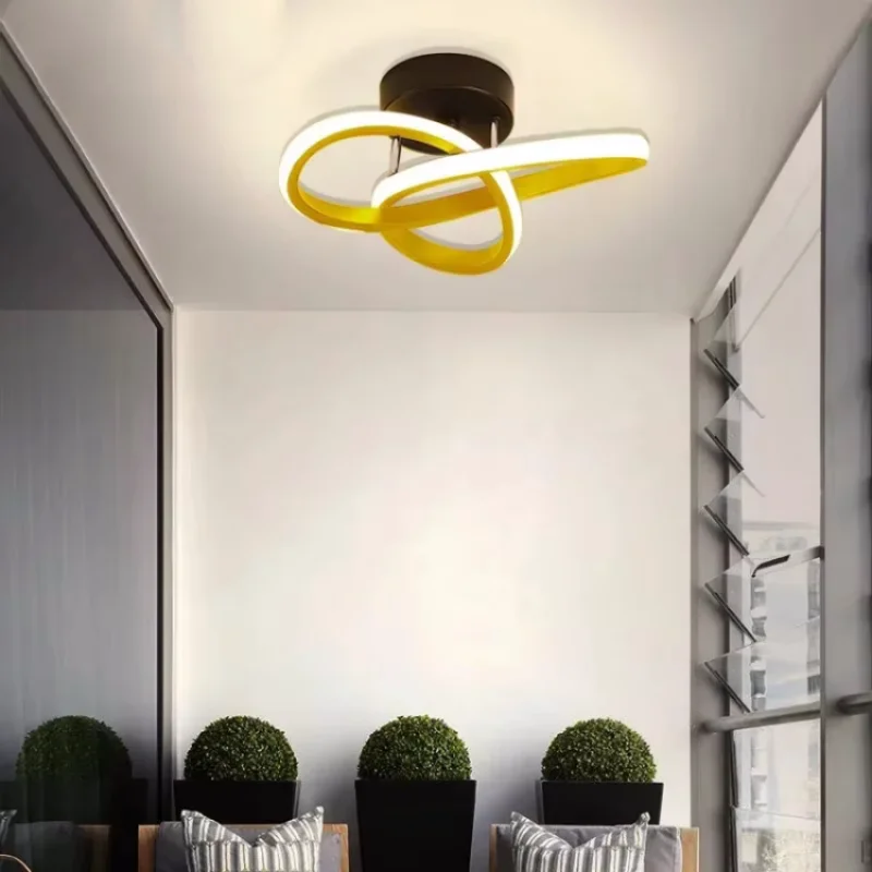 Nordic LED Ceiling Light Simple Art Circle Bedroom Ceiling Light Living Room Corridor Foyer Indoor Decorative Lightingixtures