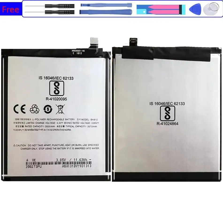 

Высокая совместимость BA810 3070 мАч для Meizu M8C M810H M810L Сменный аккумулятор премиум-класса для мобильного телефона