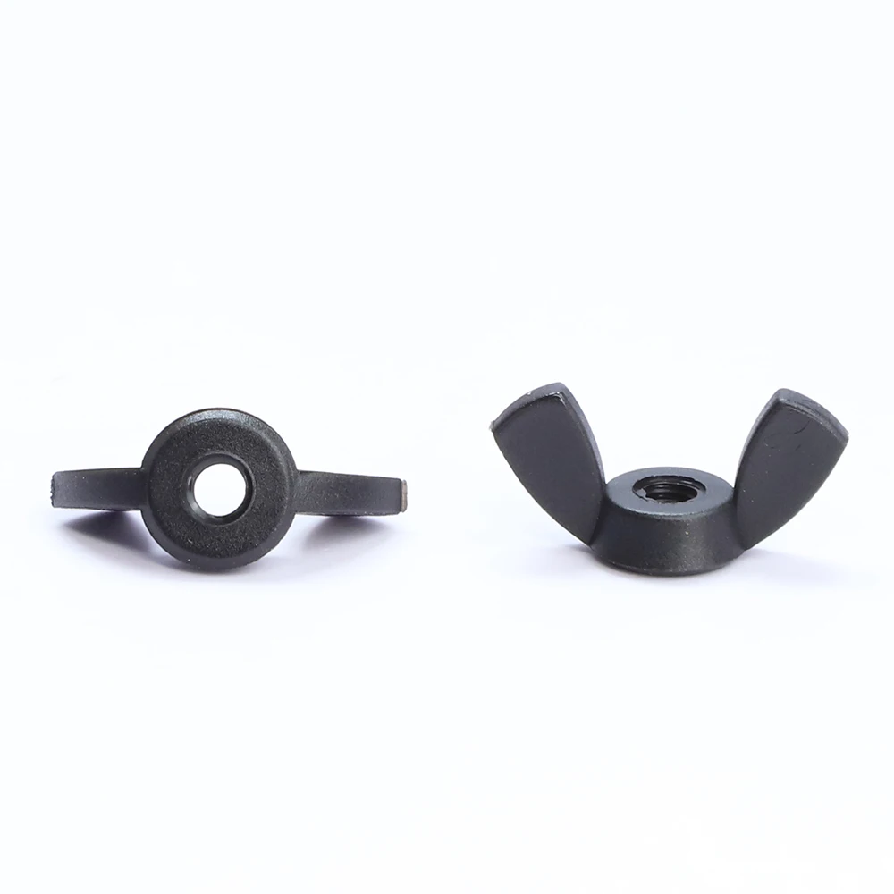 3-10pcs Plastic Butterfly Type Nut Black/White M3 M4 M5 M6 M8 M10 M12 Nylon Hand Tightened Wing Nut DIN315