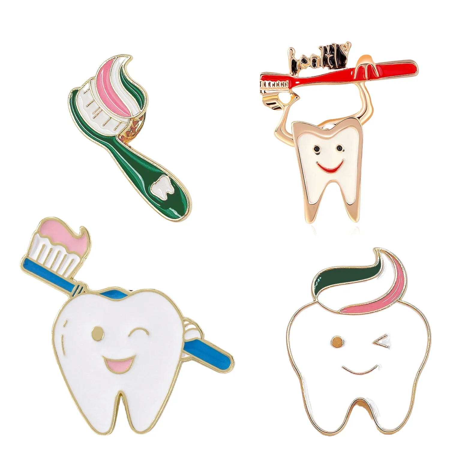 

Новая тема ухода за зубами, мультяшный значок, брошь из сплава, капельное масло, сумка для одежды, подвеска, аксессуары