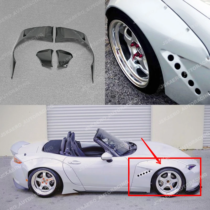 

For Mazda MX5 ND5RC Miata Roadster Front Fender w/extension 4Pcs Carbon Fiber car Bodykits