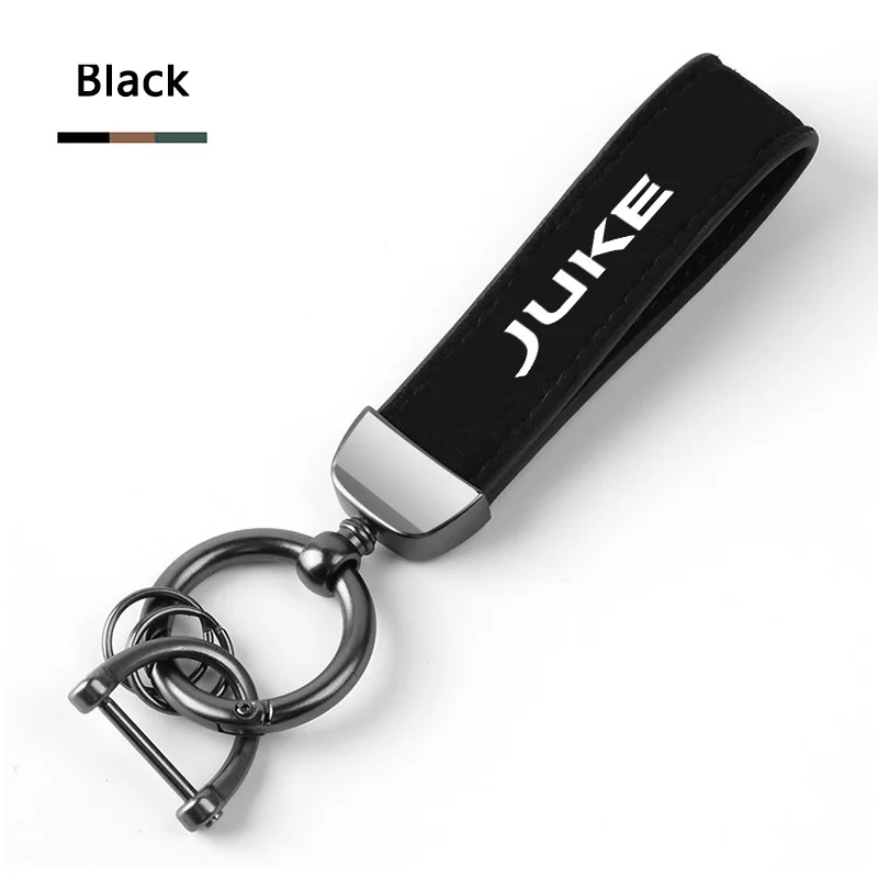 Leather Suede Car Keychain Zinc Alloy Keyrings Charm For Nissan Juke Qashqai J10 Pulsar Sentra Altima Patrol Micra Rogue Almera