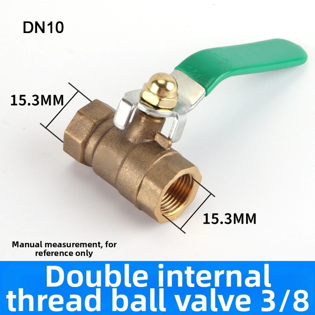 1pc Double-ended Internal Thread Brass Ball Valve For Pneumatic Power Supply Equipment CNC Machine G1/4-G1.5 Ball Valve