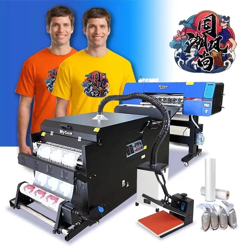 Digital dtf polyester film t-shirt textile press dtf printer 60cm with dual Eps I3200/4720/xp600 print head