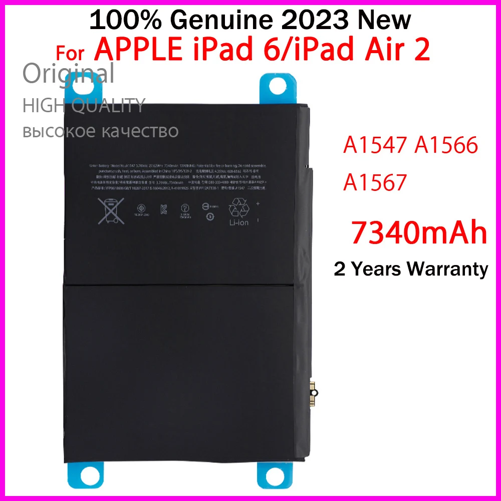 

100% Real New For iPad 6 / iPad air 2 A1566 A1567 A1547 Tablet Battery High Quality Batteries