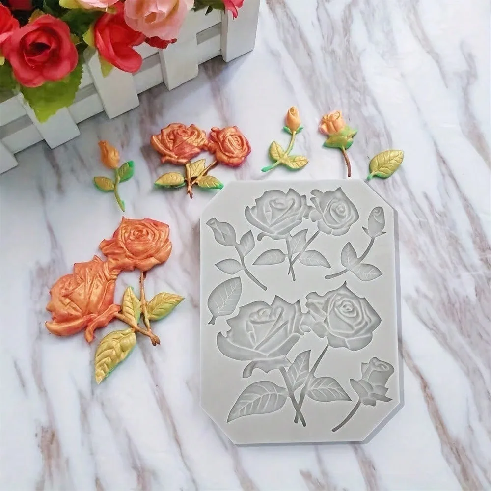 3PCS/Set Silicone Molds 3D Tree Flower Bird Form Molds Cake Fondant Decoration Tools Chocolate Candy DIY Baking Accessories