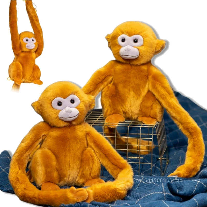 25cm Magic Long Arms Monkey Plush Doll Pillow Velcro Hanging Curtain Tree Gorilla Plush Toy Home Decor Gift For Boys And Girls