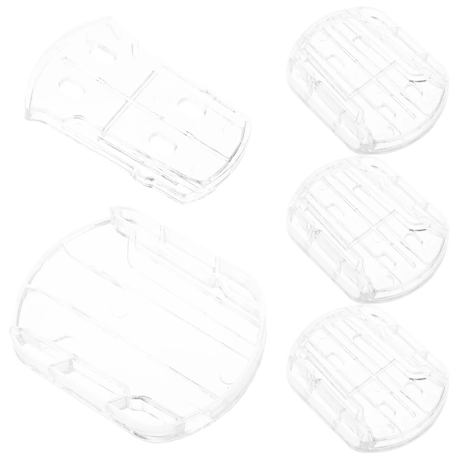 

4Pcs Adhesive Car Roof Mount Base Transparent Exterior Attachment Vehicle Ornament Stand for Festival and Party