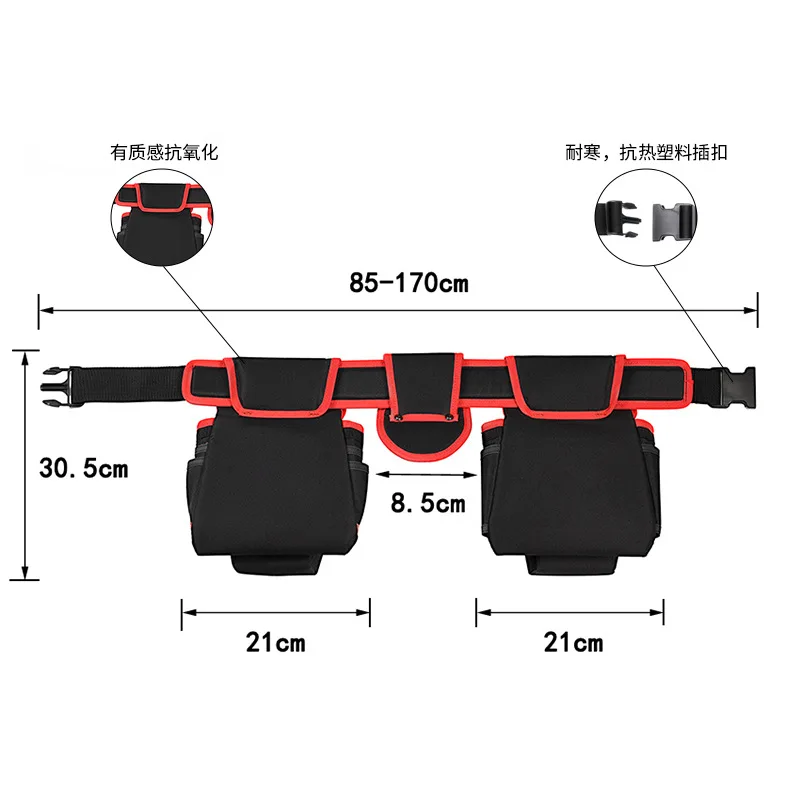 Oxford Cloth Toolkit Magnetic Suction Open Portable Fanny Pack Installation Master Hardware Toolkit Tool Organizer Tool Belt
