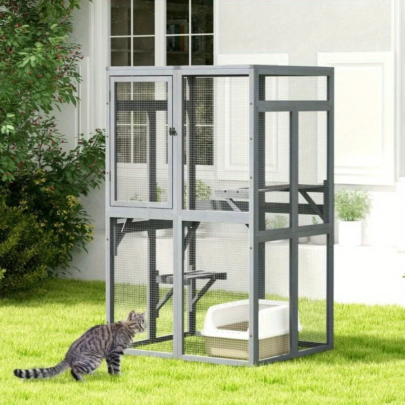 

Outdoor Catio Cat Enclosure Cat House Window Access