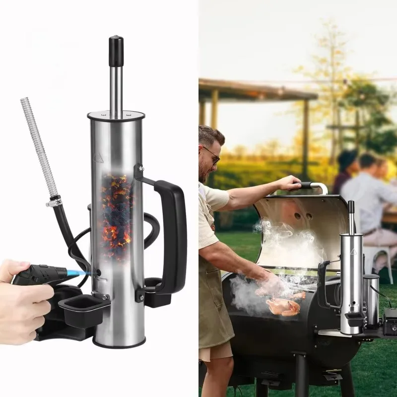 

Electric Smoker Tube for Pellet Smoker with Air Pump Cold or Hot Smoking for Any Grill Smoke Generator BBQ Smoker Device