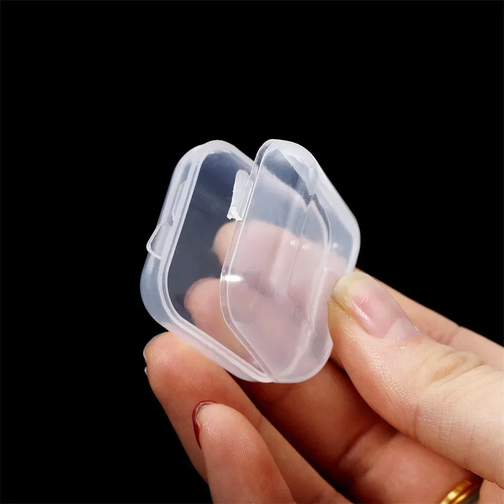 6/72Pcs Plastic Storage Box Mini Transparent Jewelry Beads Earring Ring Dustproof Container Earplugs Packaging Boxes Organizer