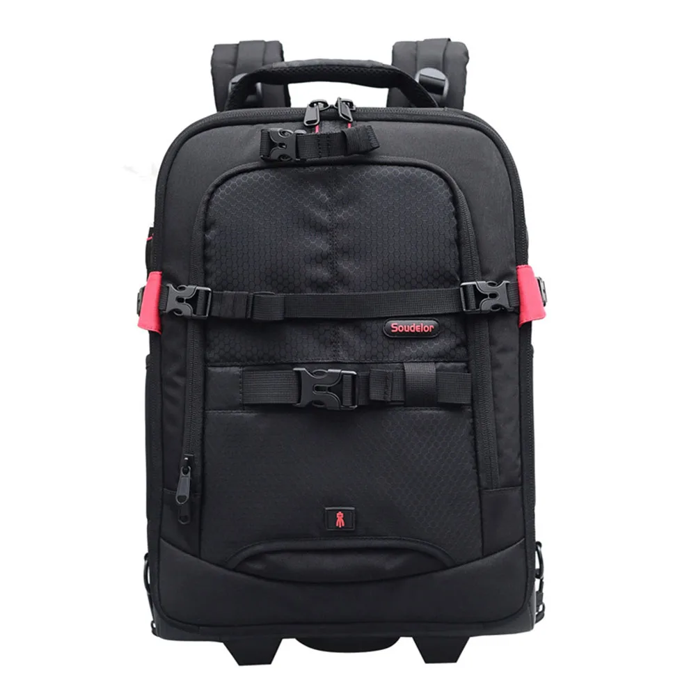 camera bag Waterproof Professional DSLR Camera Suitcase Bag Video Photo Digital Camera Trolley Backpack On Wheels