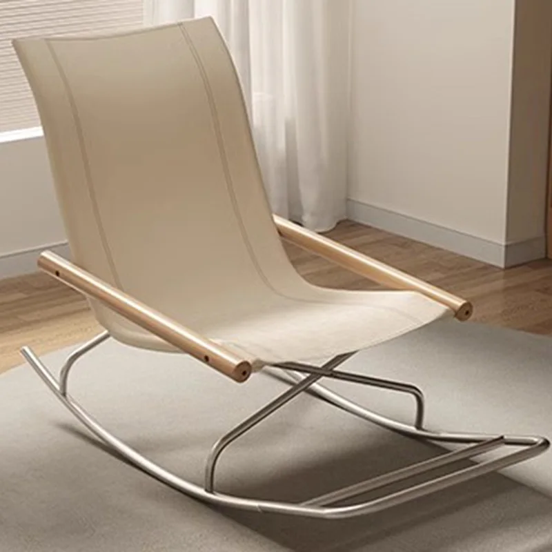 

Outdoor Portable Chair Nordic Metal Balcony Metal Lounge Floor Chair Rocking Recliner Meuble Salon Living Room Furniture Set