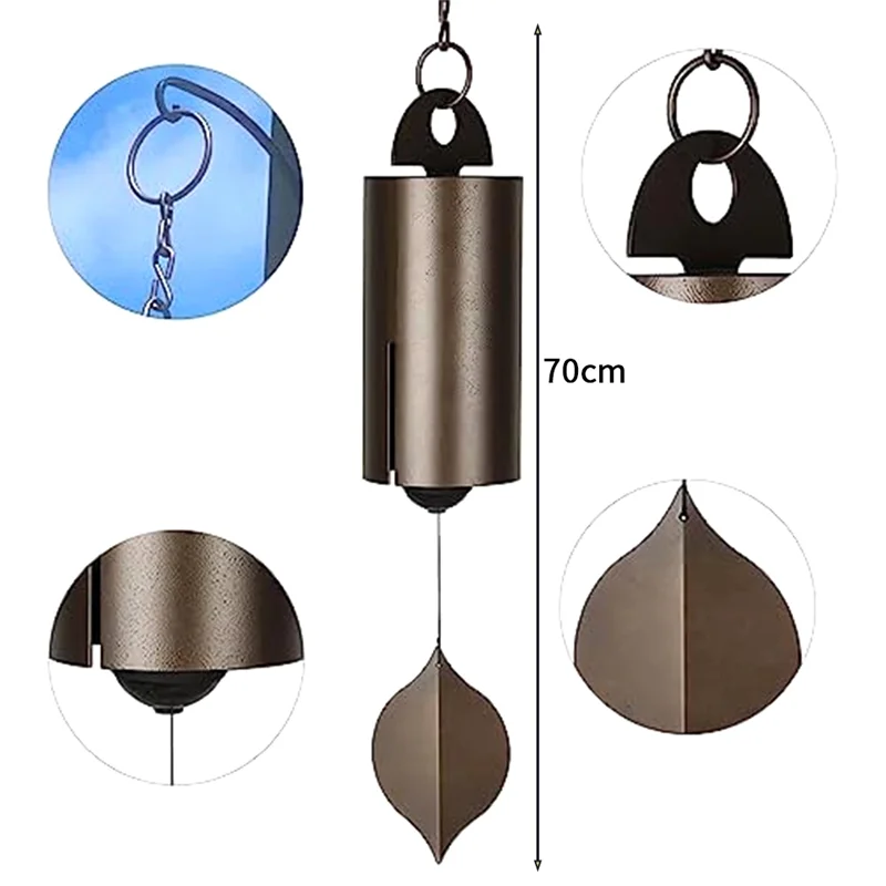 Ressonância profunda Serenidade Bell Windchime, Metal Wind Chimes, Tom profundo ao ar livre, Tom baixo exclusivo