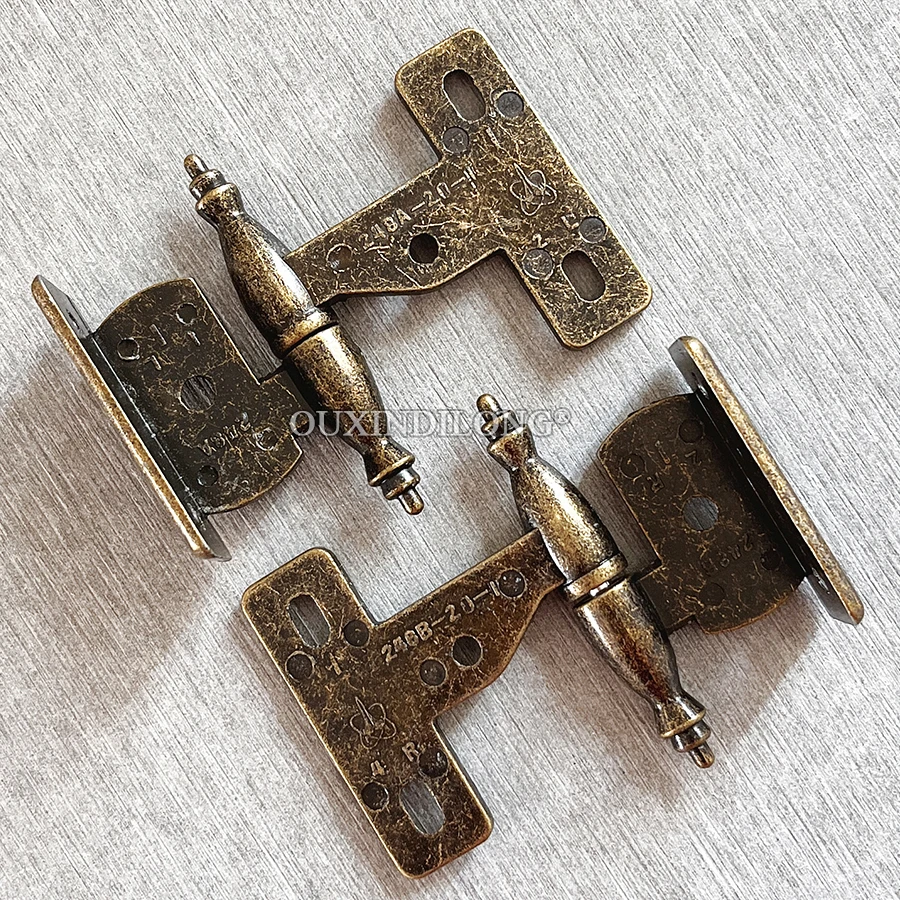 HOT 6Pairs Zinc Alloy Furniture Hinges Cupboard Wardrobe Closet Bookcase Dresser Cabinet Door Hinges