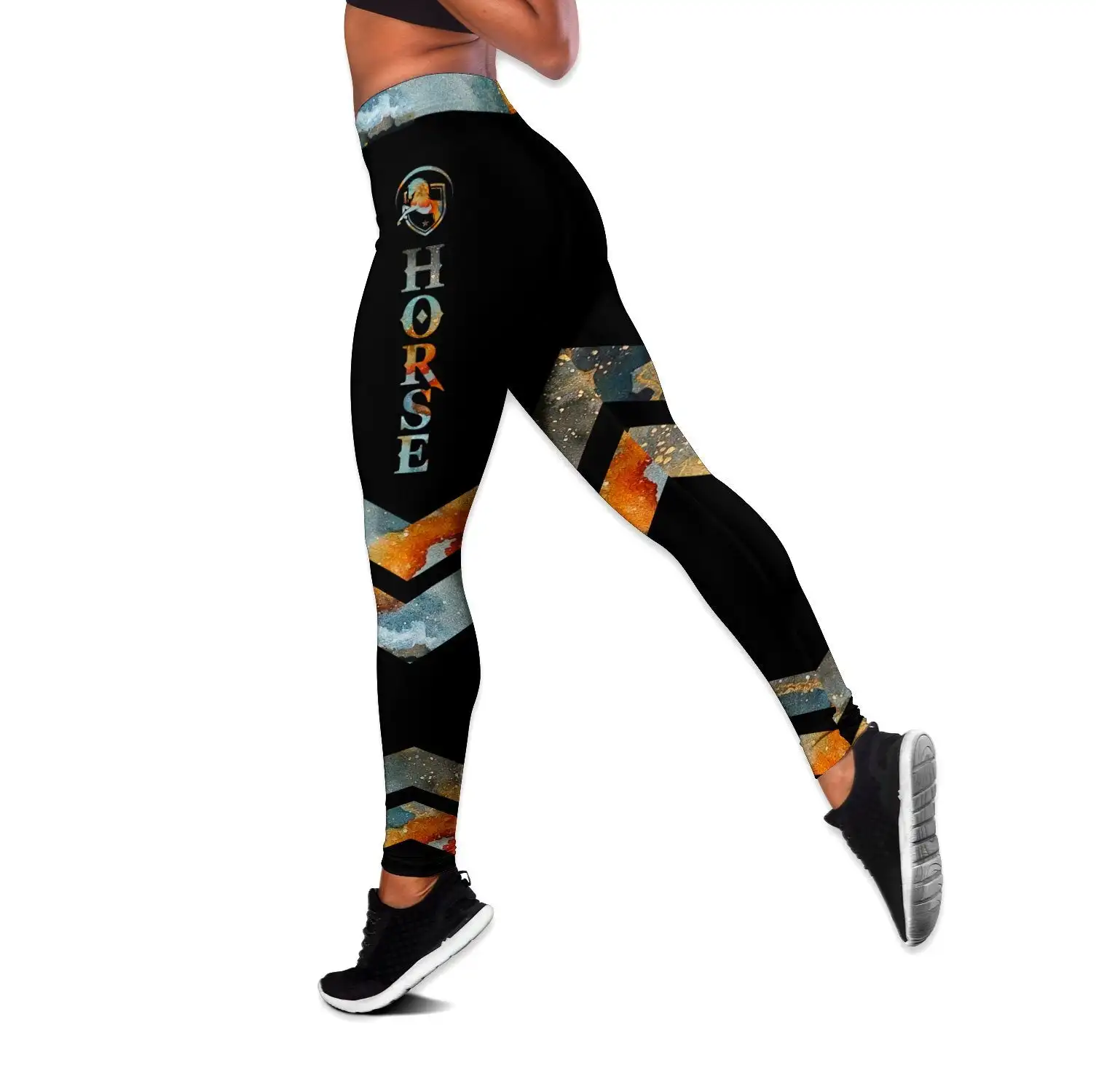 Beautiful Love Horse 3D All Over canotta e Leggings vuoti stampati Set Fitness donna Leggings a figura intera pantaloni da corsa DDK88