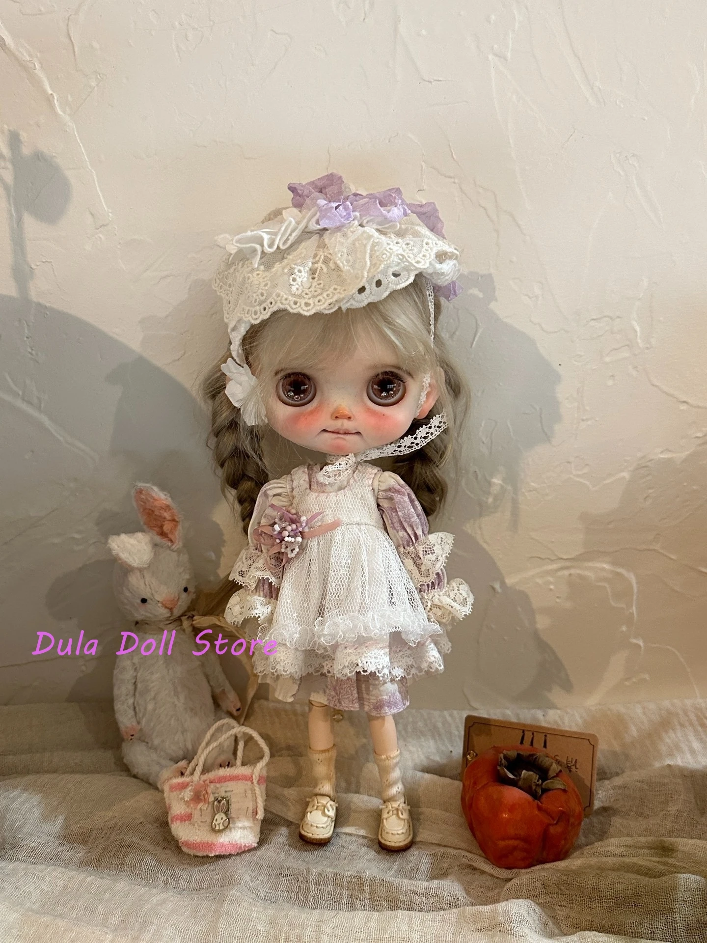 듀라 인형 옷 드레스 가을 스플라이싱 퍼플 긴 소매 치마 란도우두 블라이스 ob24 ob22 아존 리카 ICY 1/6 인형