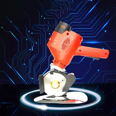 충전식 전기 원형 나이프 절단기, 의류 원단 전기 가위, 가죽 원단 종이 절단기