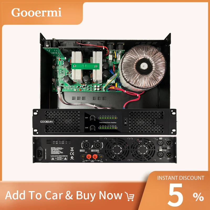 Gooermi Class D Audio Power Amplifier 2-Channel Stereo Audio Professional Digital Power Amplifier KTV Amplifier ﻿