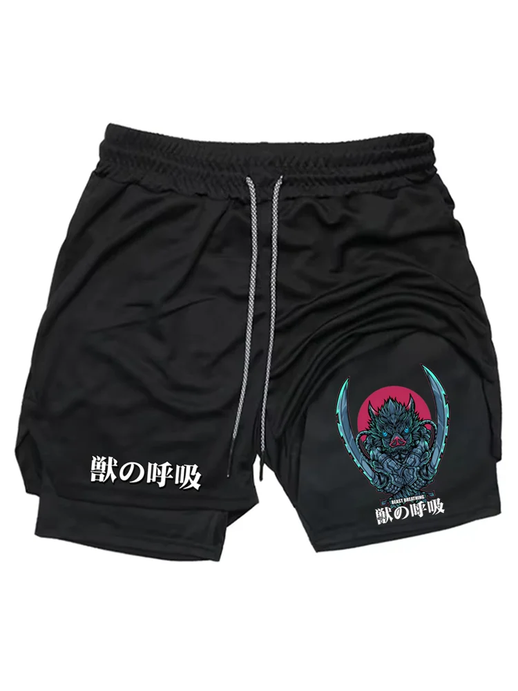 

НОВЫЕ ЛЕТНИЕ мужские спортивные шорты, шорты для спортзала 2 в 1, повседневная спортивная одежда для бега, двухслойные шорты для фитнеса WX052