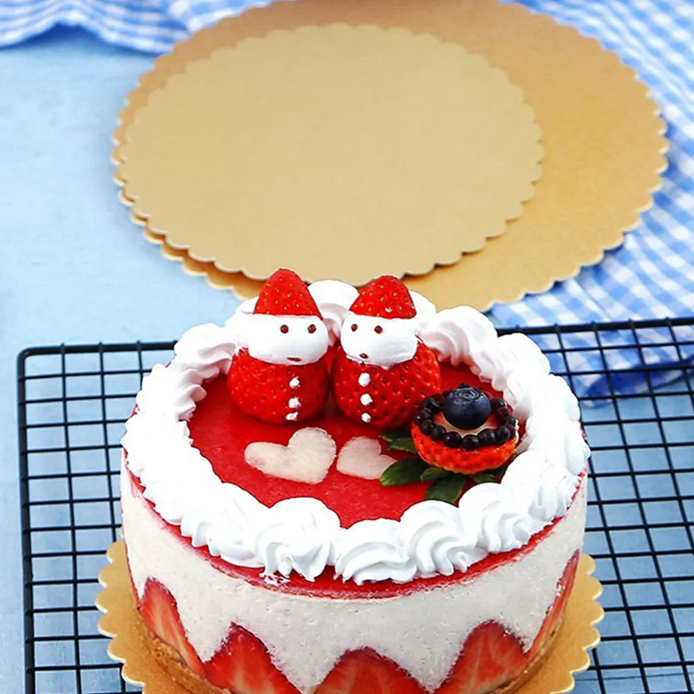 

12Pcs Cake Board Baking Supply Easy Handle Humanized Design Chocolate Strawberries Candy Apples Holder Cake Board