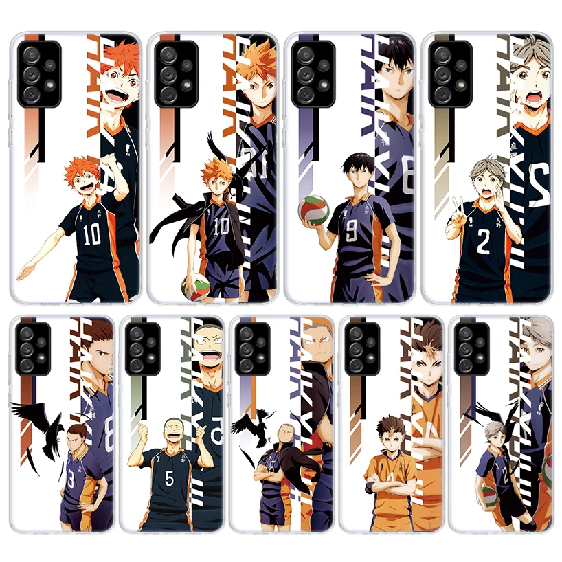 Anime H-Haikyuu School Volleyball Silicon Phone Case For Samsung Galaxy A52 A51 A50S A42 A32 A22 A12 A02S A30S A20S A10S A41 A31