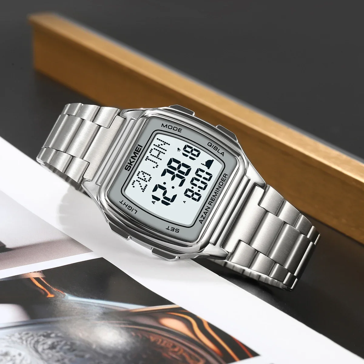 SKMEI 2240, мужские цифровые часы, часы со светодиодным дисплеем, часы с пилографией, напоминание о времени, функция направления, наручные часы для женщин